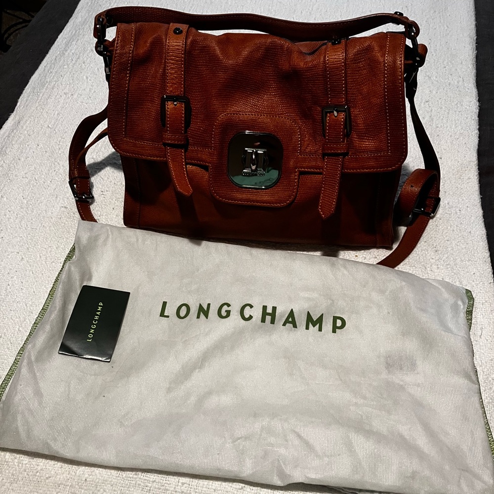 Longchamp Medium Brown Gatsby Bag, Preowned